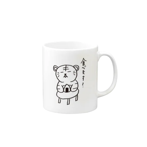 とらのおにぎり・モノクロ版 Mug