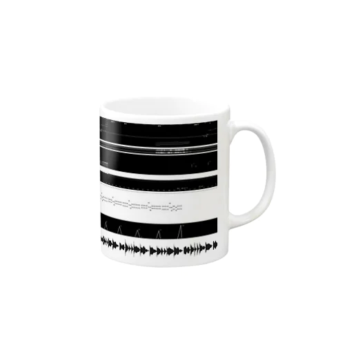 DAW波形ボーダー Mug