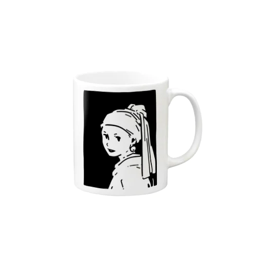 真珠の耳飾りの少女 Mug