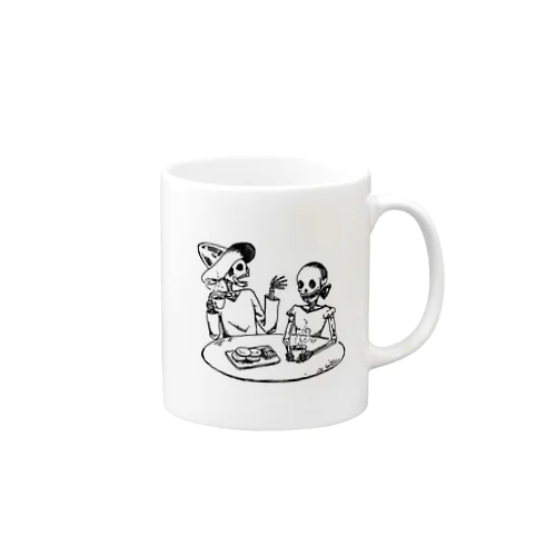 スカル夫婦 Mug