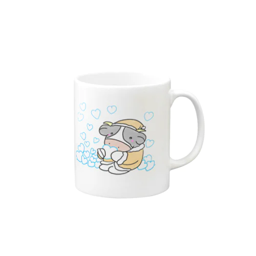 牛さんとハート Mug