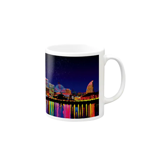 横浜 みなとみらいの夜景 Mug