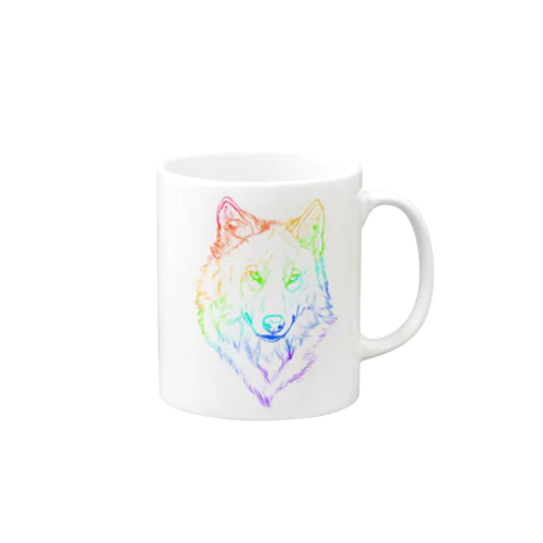 レインボーオオカミ Mug