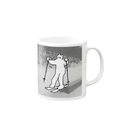 スキーするねこちゃん Mug