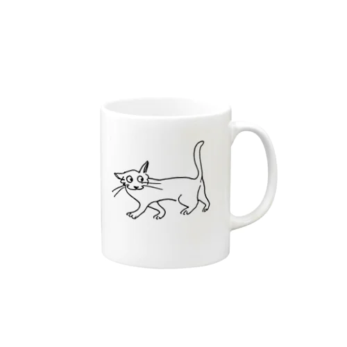 歩く猫 Mug