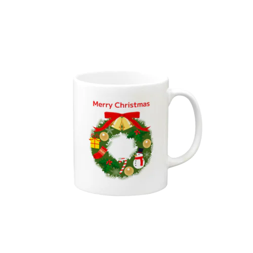 キュートなクリスマスリース Mug