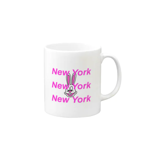 New York rabbit  マグカップ