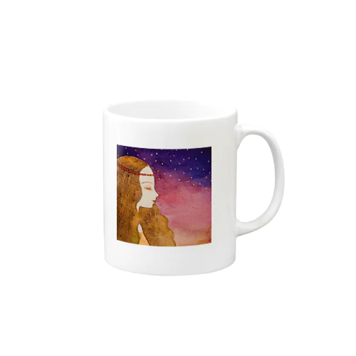 こはくの女神　紫に光る朝日 Mug