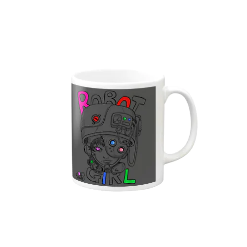 ロボットガール（グレー） Mug