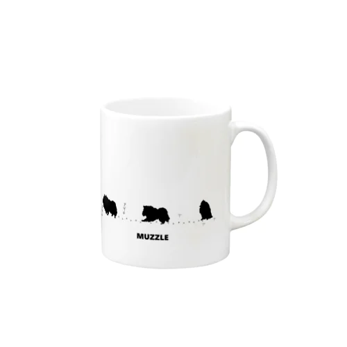 White dog Silhouette collection Mug