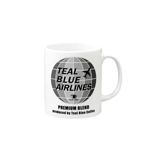 TEAL BLUE AIRLINES - grayscale Ver. - Mug