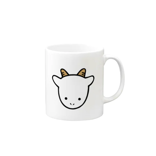 ヤギのおもちマグカップ（かおとおしり） Mug