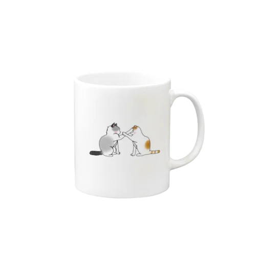 猫たちの喧嘩 Mug