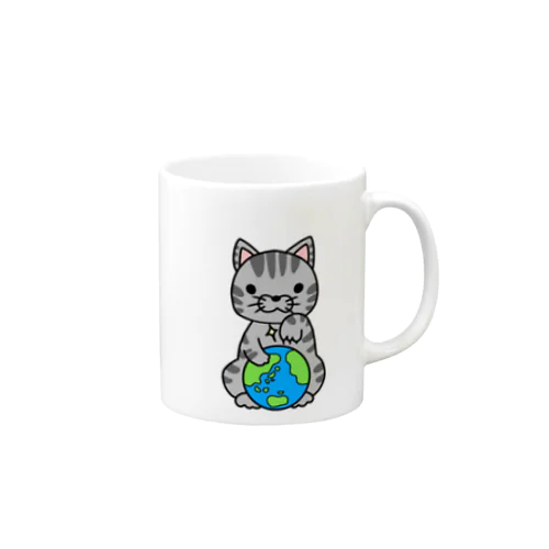 脅してくるにゃんこ Mug