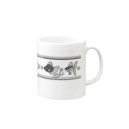 モノトーン金魚あわせ Mug