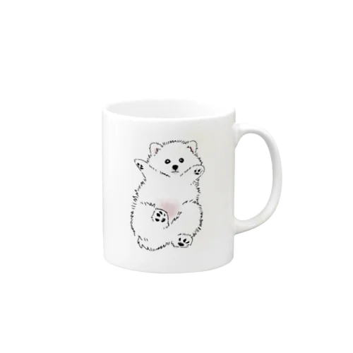 しろくまの赤ちゃんみたいないぬ Mug