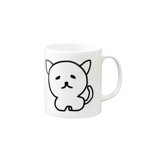 頭がデカイ、白猫さん Mug