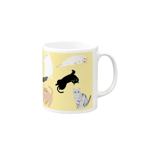 猫ちゃんマグカップ ver.3（イエロー） Mug