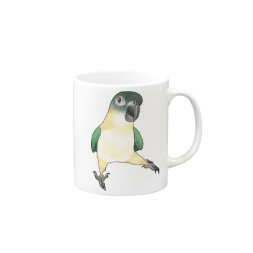 ご機嫌なズグロシロハラインコのカイ君【まめるりはことり】 Mug