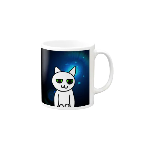 宇宙な白猫くん Mug
