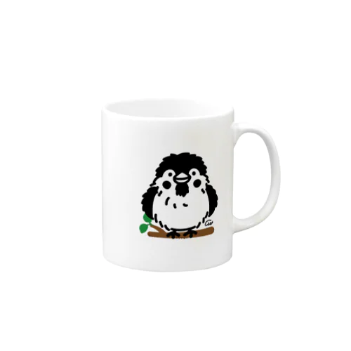 ワンポイント　ぶわっとな スズメがちゅん02 Mug