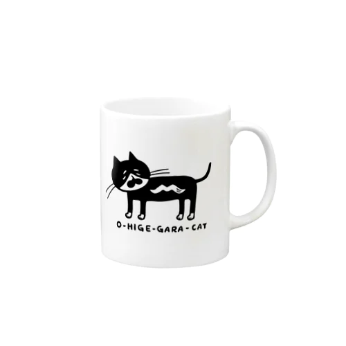 お髭柄キャット Mug