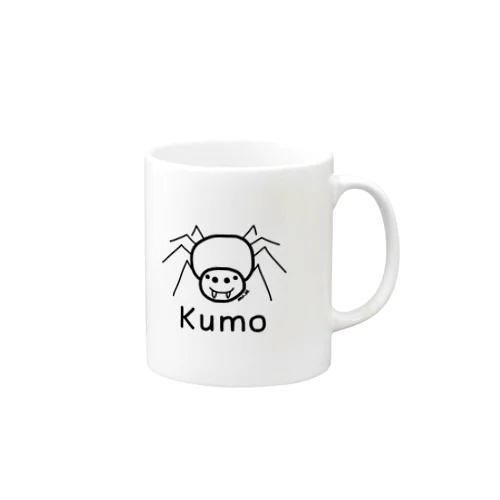 Kumo (クモ) 黒デザイン Mug