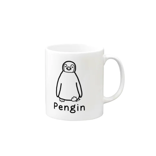 Pengin (ペンギン) 黒デザイン Mug