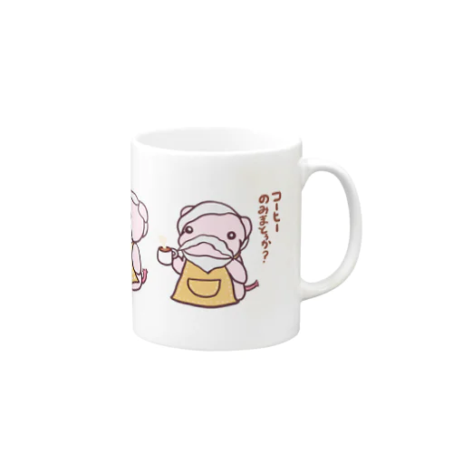 ぶたたんのコーヒーのみまとぅか？マグカップ Mug