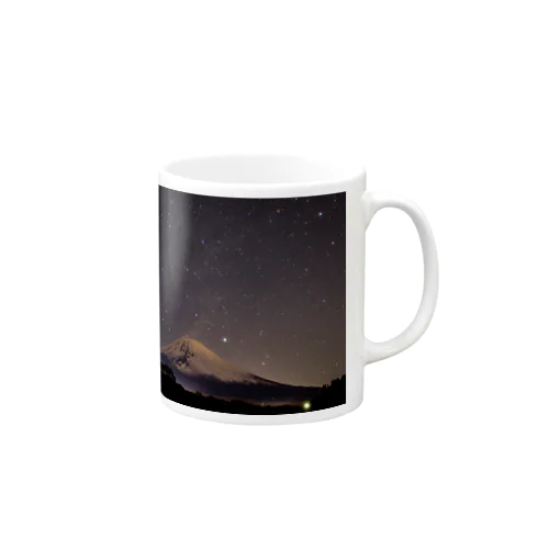 星空と富士山 Mug