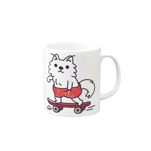 赤ぱんポメラのスケボー Mug