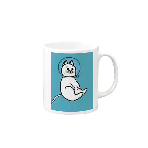 泳ぐ 猫 Mug