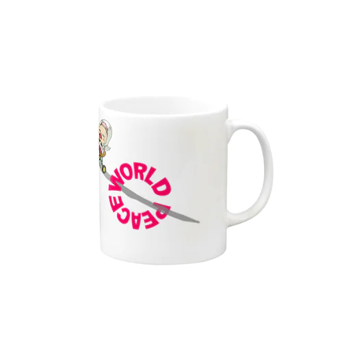 世界平和だよ！さげみちゃん（円形文字） Mug