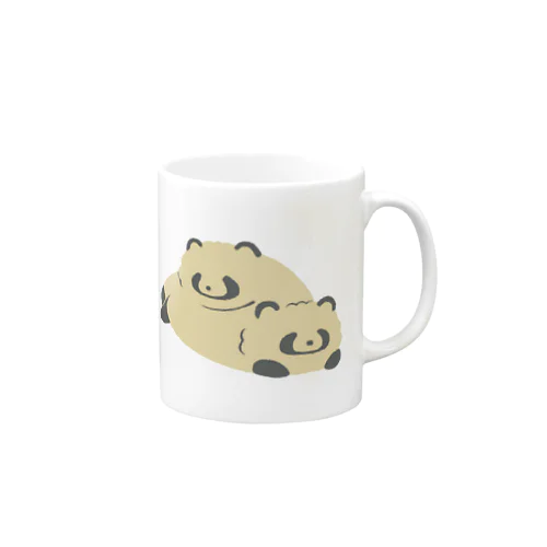 重なるたぬき Mug