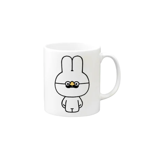 量産うさぎ 鼻眼鏡 Mug