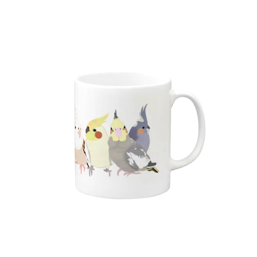 寄り添う　オカメインコ　 Mug