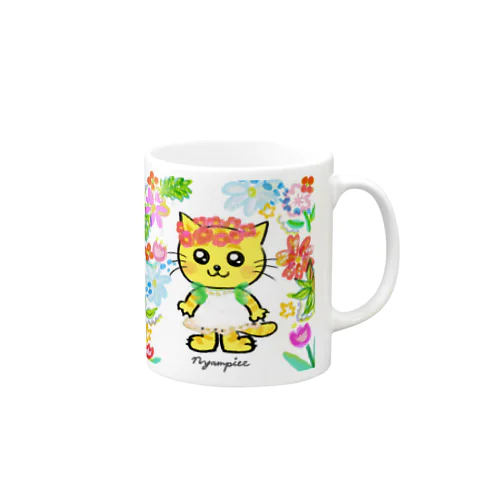 お花のうるにゃん（ぜんしん） Mug