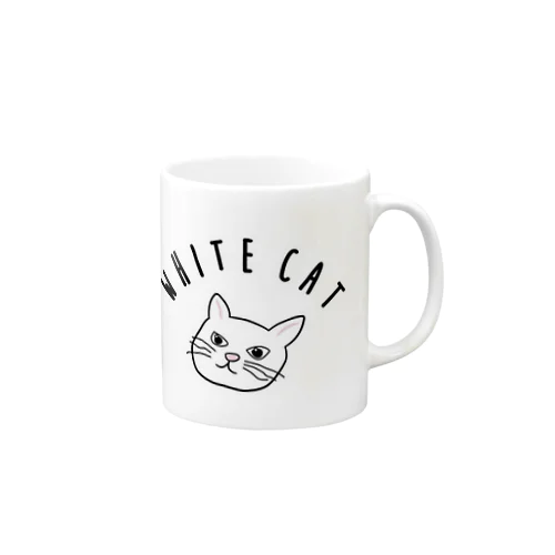 White cat マグカップ