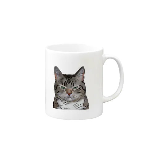 不機嫌な猫 マグカップ