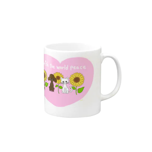 ウクライナ🇺🇦　ピンクハート Mug