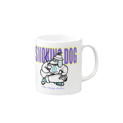 smoking dog Mug