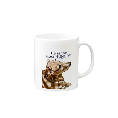 he is the most hungry dog. BLUE Mug