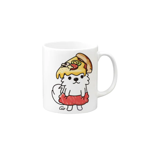 PIZZAゲットした　ポメラニアン Mug