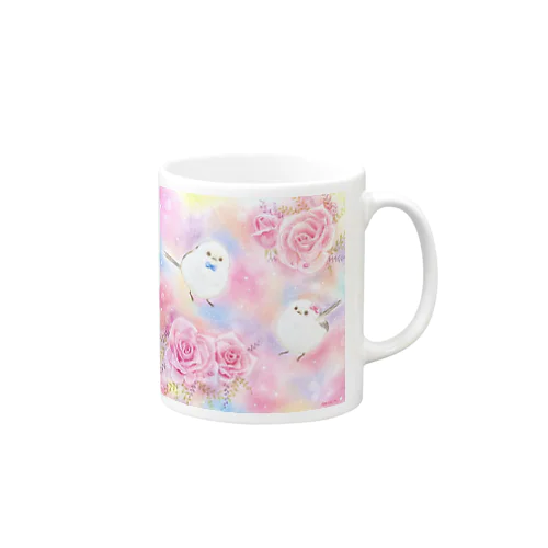 シマエナガさんと薔薇 Mug