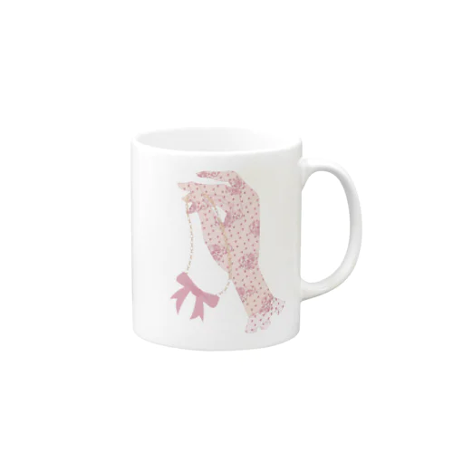 グローブ　pink Mug