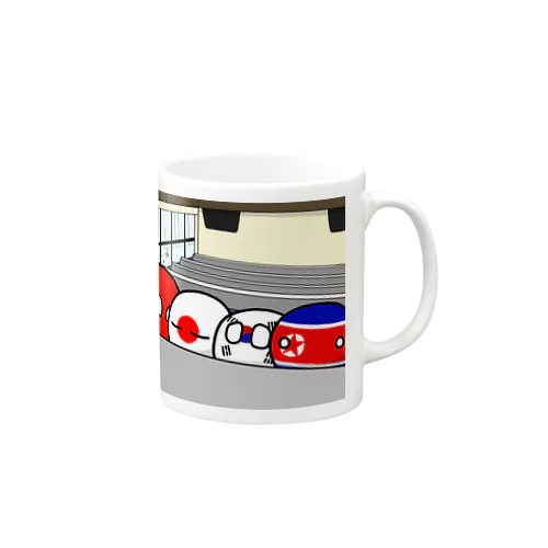 東アジアの国たち【国旗】【ポーランドボール】 Mug