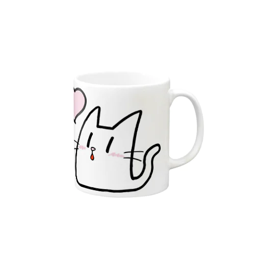 白ネコ06 Mug