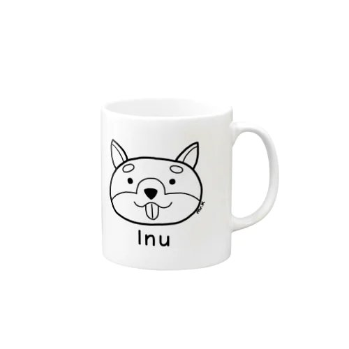 Inu (犬) 黒デザイン Mug