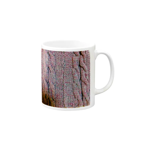 ニット red purple mix Mug
