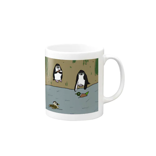 まぁまぁでかいバードウォッチングペンギン Mug